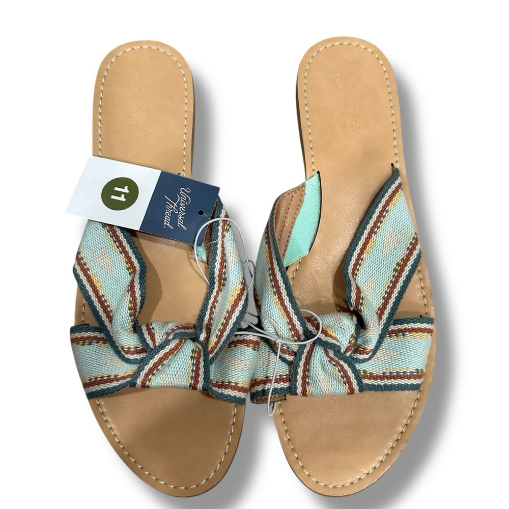 Universal Thread Stylish Striped Sandals for Women size 11